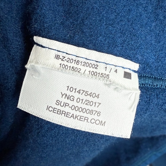 Icebreaker Atom Full Zip Hoodie, Blue M - Merino GT, Long Sleeve, Gorp, Wool - Picture 10 of 11